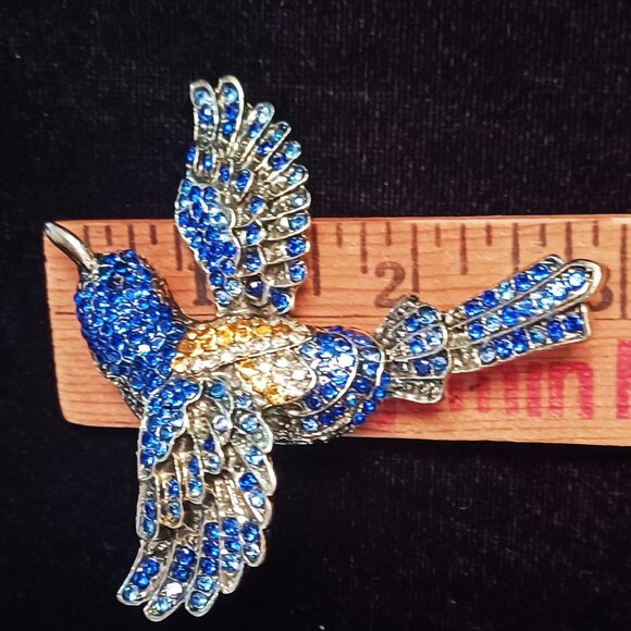 Classy Spring Rhinestone Blue Bird - Picture 3 of 4